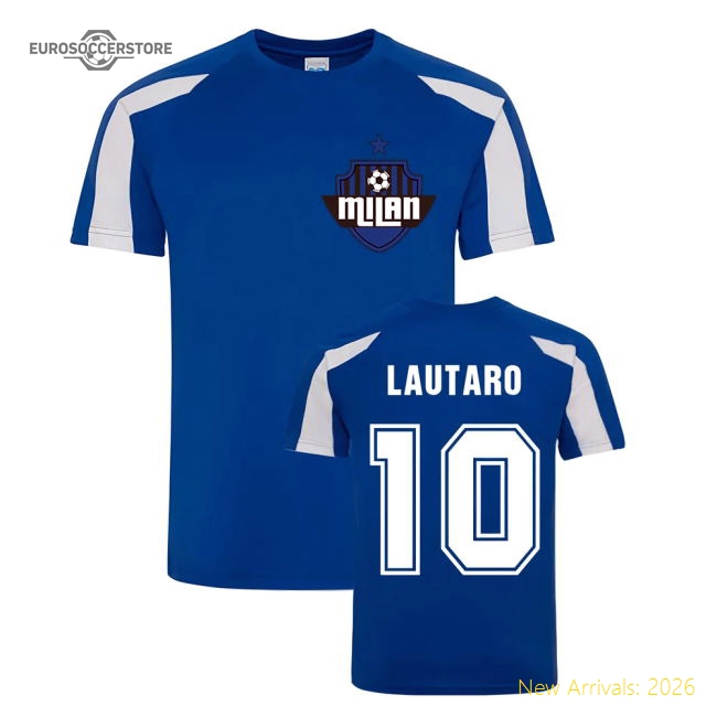 Lautaro Martinez Milan Sport Training Jersey (Blue)-Football Shirts Shop