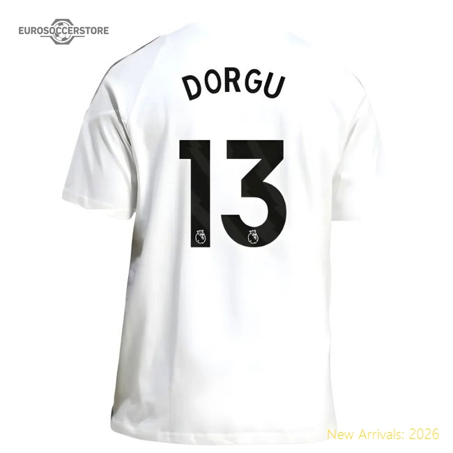 2025-2026 Man Utd Training Tee (White) (Dorgu 13)-Football Jersey Hub