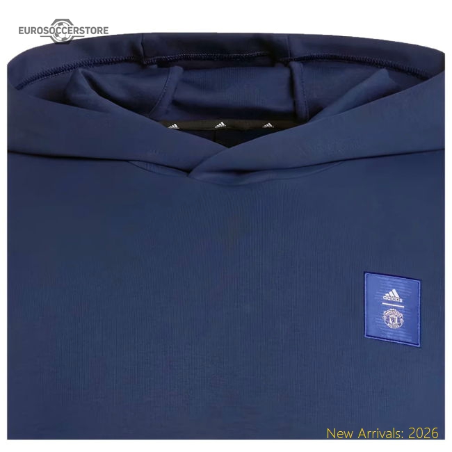 2024-2025 Man Utd Seasonal Doubleknit Hoody (Night Indigo)-Football Jersey Hub