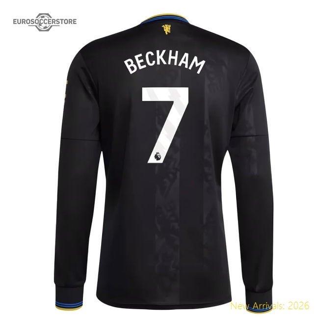 2025-2026 Man Utd Long Sleeve Third Shirt (Beckham 7)-Football Jersey Hub