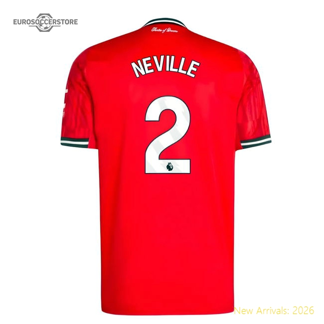2025-2026 Man Utd Home Shirt (Neville 2)-Football Jersey Hub
