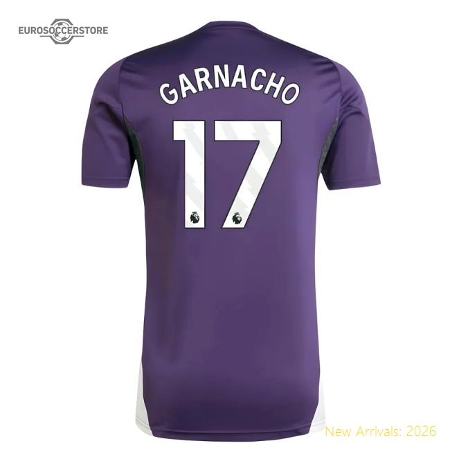 2025-2026 Man Utd Training Jersey (Aurora Plum) (Garnacho 17)-Football Jersey Hub