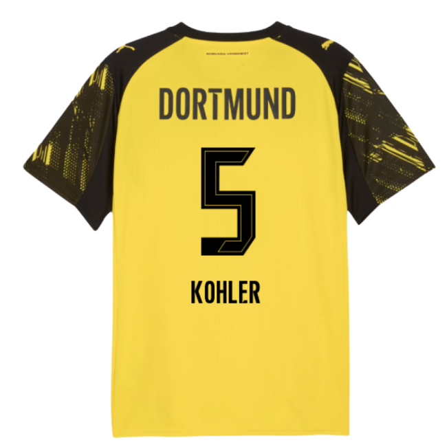 2025-2026 Borussia Dortmund Home Shirt (Kohler 5)-Football Jersey Hub