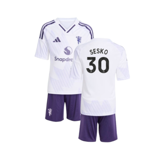 2025-2026 Man Utd Away Mini Kit (Sesko 30)-Football Jersey Hub