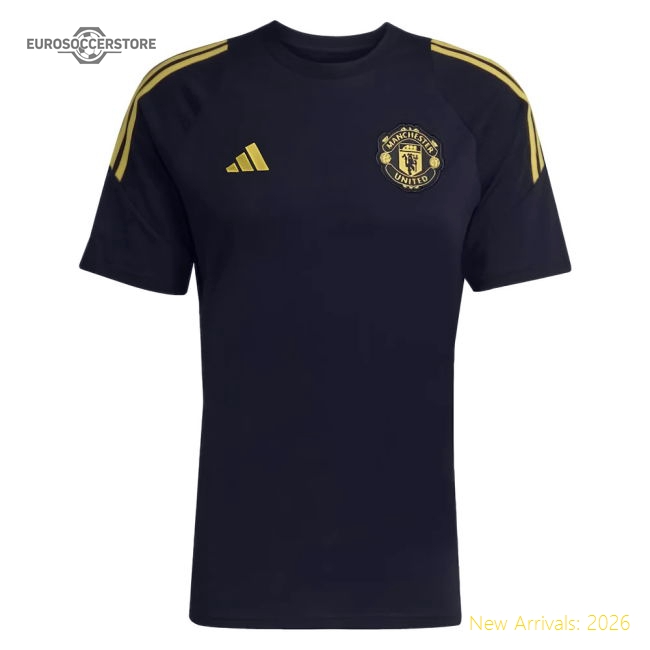 2025-2026 Man Utd EU Training Tee (Black) (Dorgu 13)-Football Jersey Hub