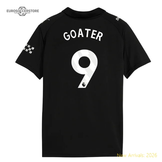 2025-2026 Man City Away Shirt (Kids) (Goater 9)-Football Jersey Hub
