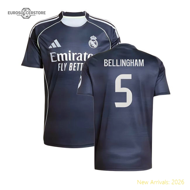 2025-2026 Real Madrid Away Shirt (Bellingham 5)-Football Shirts Shop