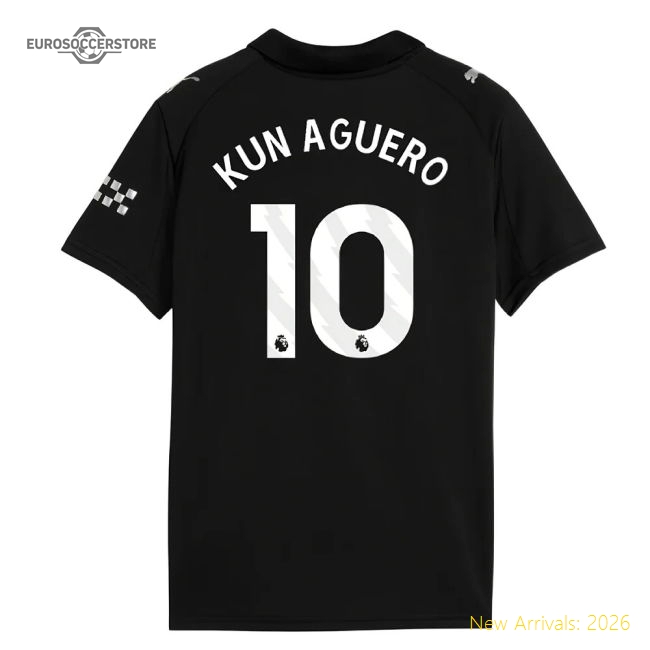 2025-2026 Man City Away Mini Kit (Kun Aguero 10)-Football Jersey Hub