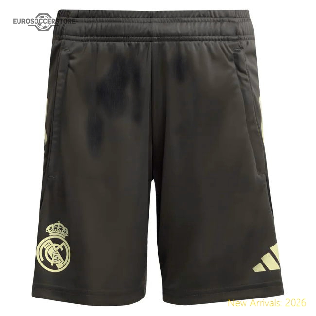 2025-2026 Real Madrid Training Shorts (Utility Grey) - Kids-BuySoccerJersey Hub