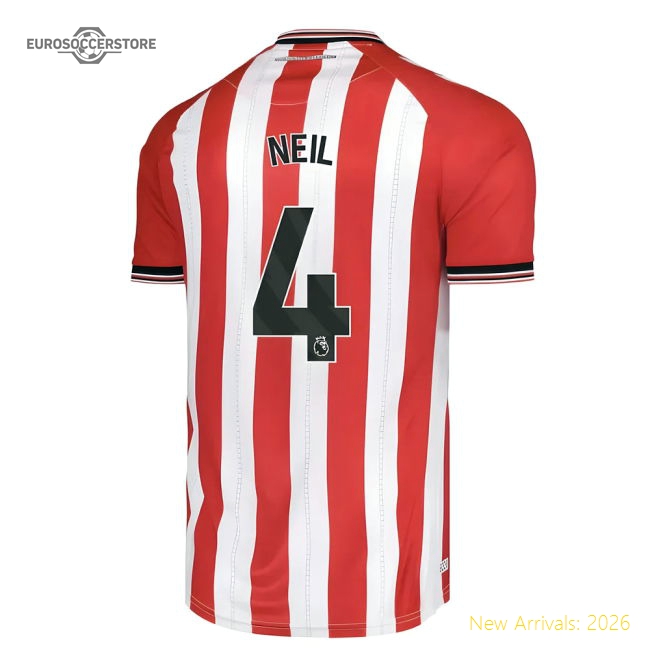 2025-2026 Sunderland Home Shirt (Neil 4)-Football Shirts Shop