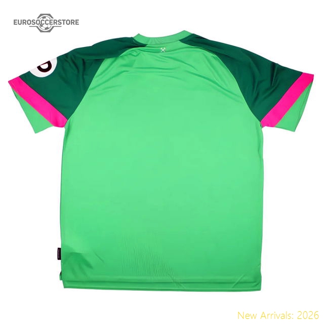 2023-2024 West Ham SS Home Goalkeeper Shirt (Green)-Vantage Point Soccer