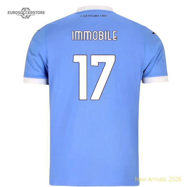 2025-2026 Lazio Home Shirt (Kids) (Immobile 17)-Vantage Point Soccer