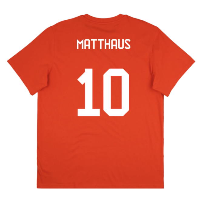 2025-2026 Bayern Munich Seasonal Graphic Tee (Red) (Matthaus 10)-PitchVibe Kits