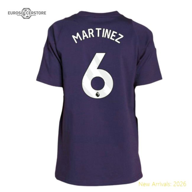 2025-2026 Man Utd Training Tee (Aurora Plum) - Kids (Martinez 6)-Football Jersey Hub