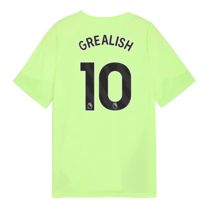 2025-2026 Man City Training Jersey (Fizzy Apple) - Kids (Grealish 10)-Football Shirts Shop