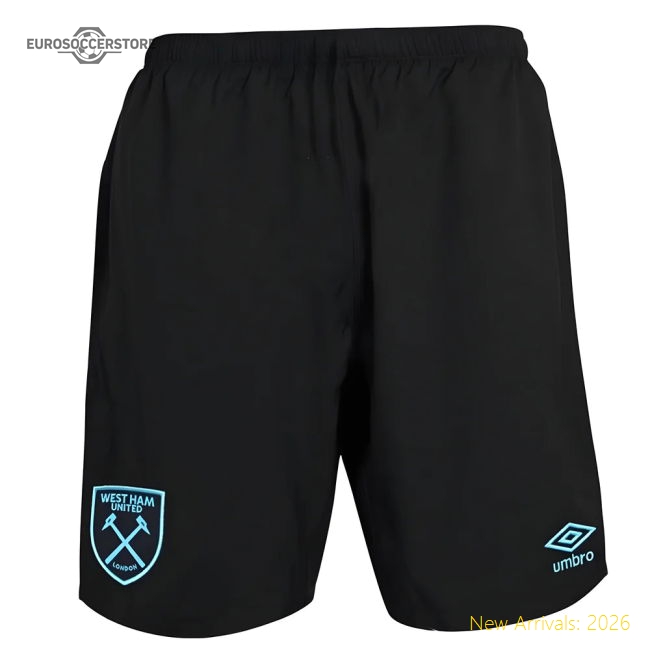 2017-2018 West Ham Away Football Shorts (Kids)-Vantage Point Soccer