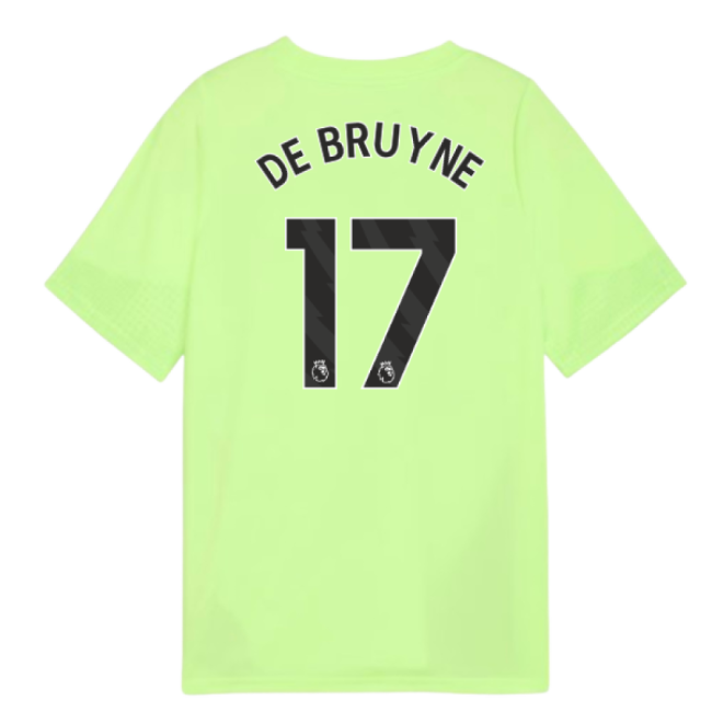 2025-2026 Man City Training Jersey (Fizzy Apple) - Kids (De Bruyne 17)-Football Shirts Shop