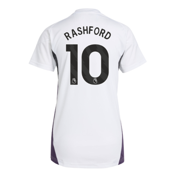 2025-2026 Man Utd Training Jersey (White) - Womens (Rashford 10)-Football Jersey Hub