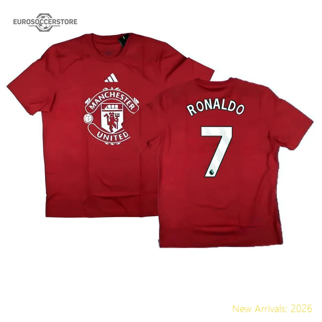 2024-2025 Man Utd DNA Graphic Tee (Red) (Ronaldo 7)-Football Jersey Hub