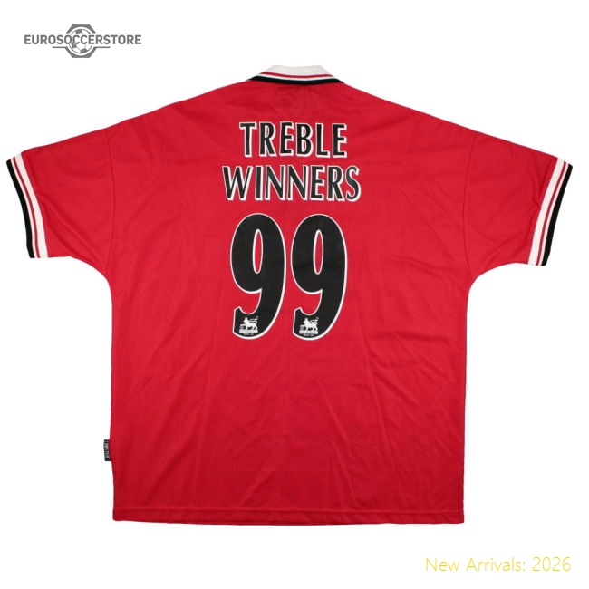 Manchester United 1998-2000 Home Shirt (XXL) Treble Winners #99 (Excellent)-Football Jersey Hub