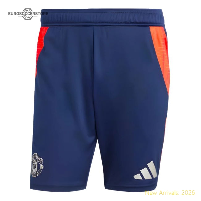 2024-2025 Man Utd Training Shorts (Night Indigo)-Football Jersey Hub