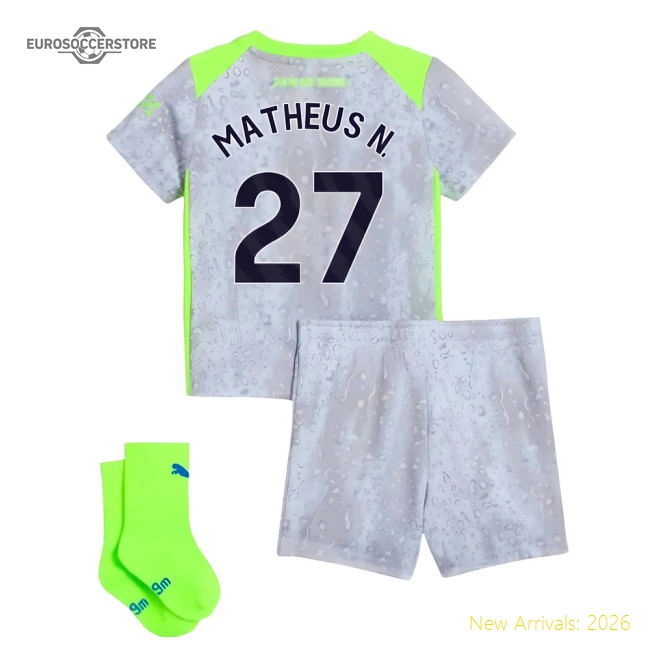2025-2026 Man City Third Baby Kit (Matheus N. 27)-Football Jersey Hub