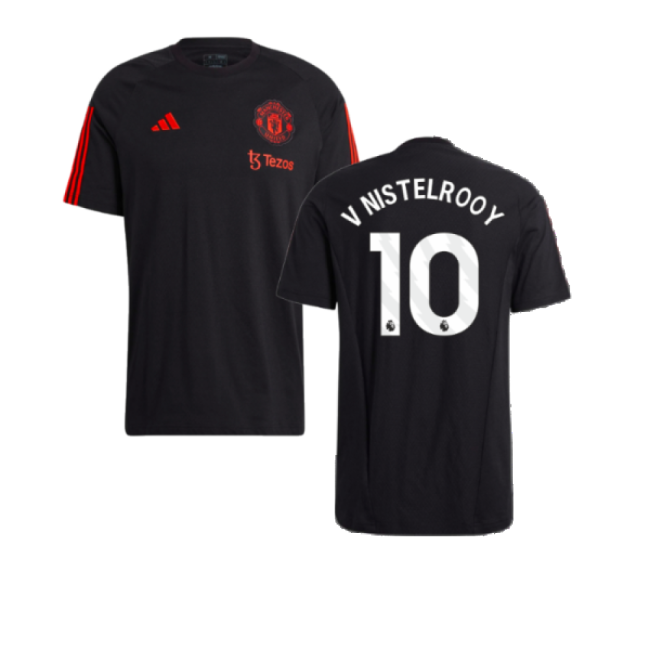 2023-2024 Man Utd Training Tee (Black) (V Nistelrooy 10)-Football Jersey Hub