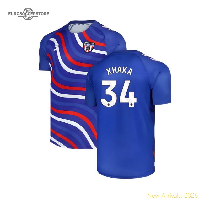 2025-2026 Sunderland Away Pre-Match Jersey (Blue) - Kids (Xhaka 34)-Football Shirts Shop