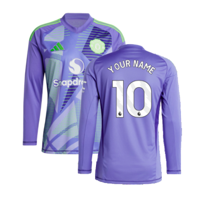 2024-2025 Man Utd Home LS Goalkeeper Shirt (Purple) (Your Name)-Football Jersey Hub