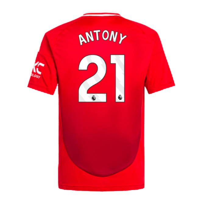 2024-2025 Man Utd Home Shirt (Kids) (Antony 21)-Football Jersey Hub