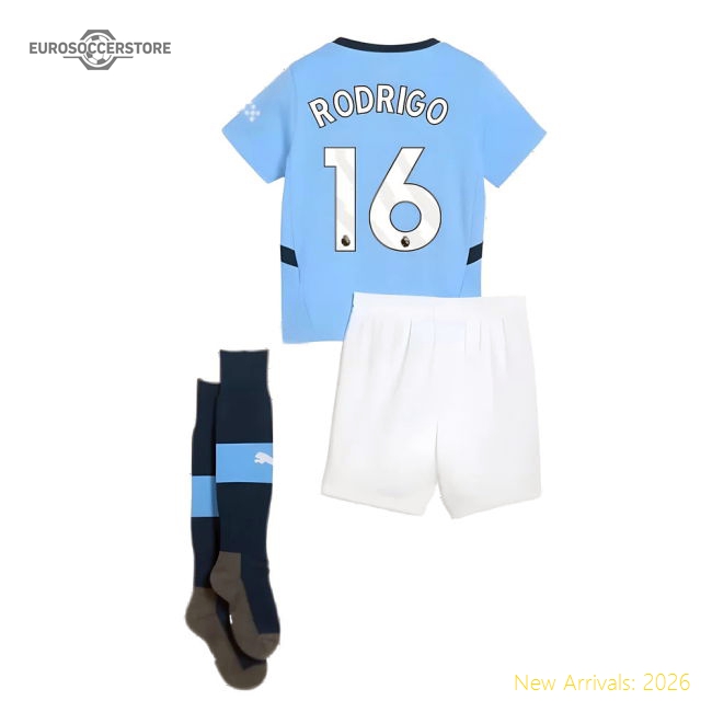 2024-2025 Man City Home Mini Kit (Rodrigo 16)-Football Shirts Shop
