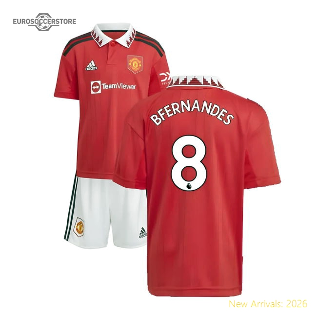 2022-2023 Man Utd Home Mini Kit (B FERNANDES 8)-Football Jersey Hub