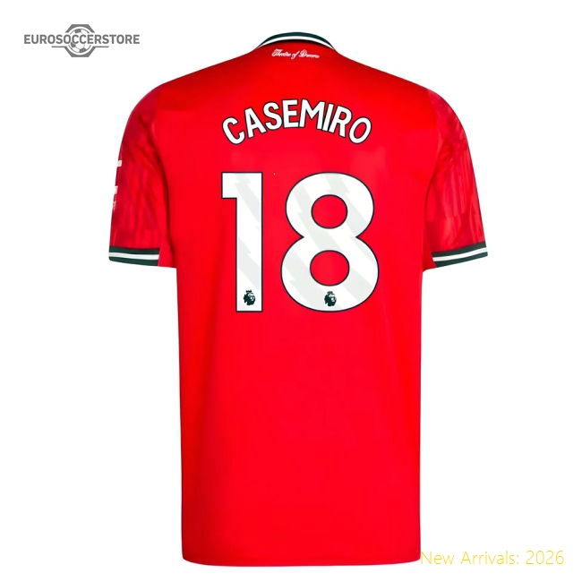 2025-2026 Man Utd Home Shirt (Casemiro 18)-Football Jersey Hub