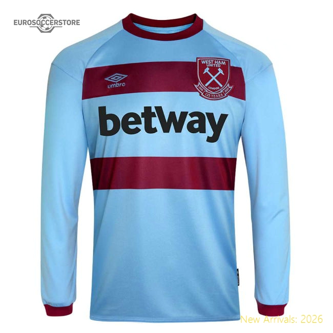 2020-2021 West Ham Long Sleeve Away Shirt-Vantage Point Soccer