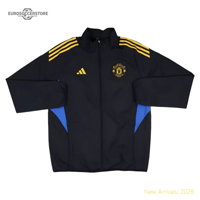 2025-2026 Man Utd EU Presentation Jacket (Black)-Football Jersey Hub