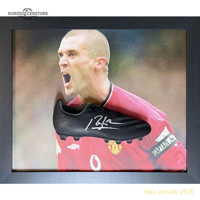 Manchester United FC Keane Signed Boot (Framed)-Football Jersey Hub