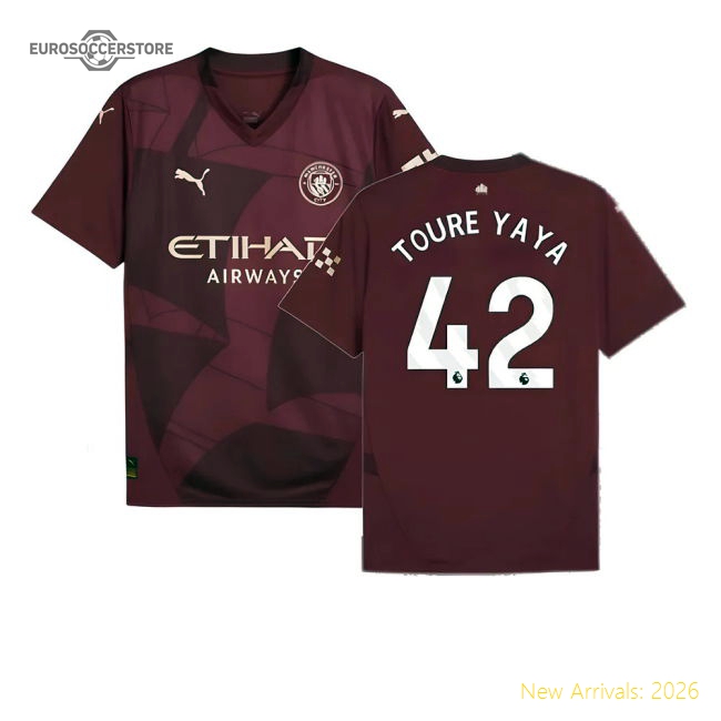 2024-2025 Man City Third Shirt (Toure Yaya 42)-Football Jersey Hub