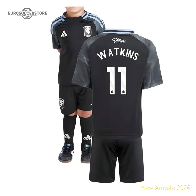 2025-2026 Aston Villa Away Mini Kit (Watkins 11)-PitchVibe Kits
