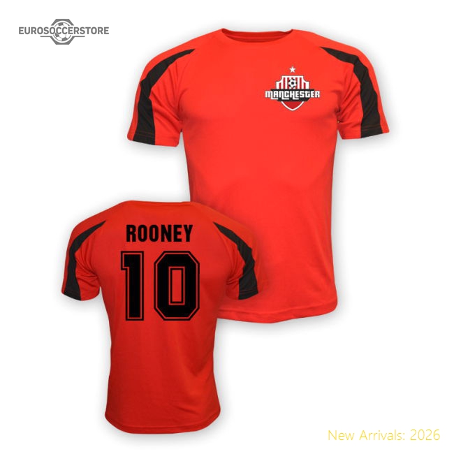 Wayne Rooney Man Utd Sports Training Jersey (red)-Football Jersey Hub