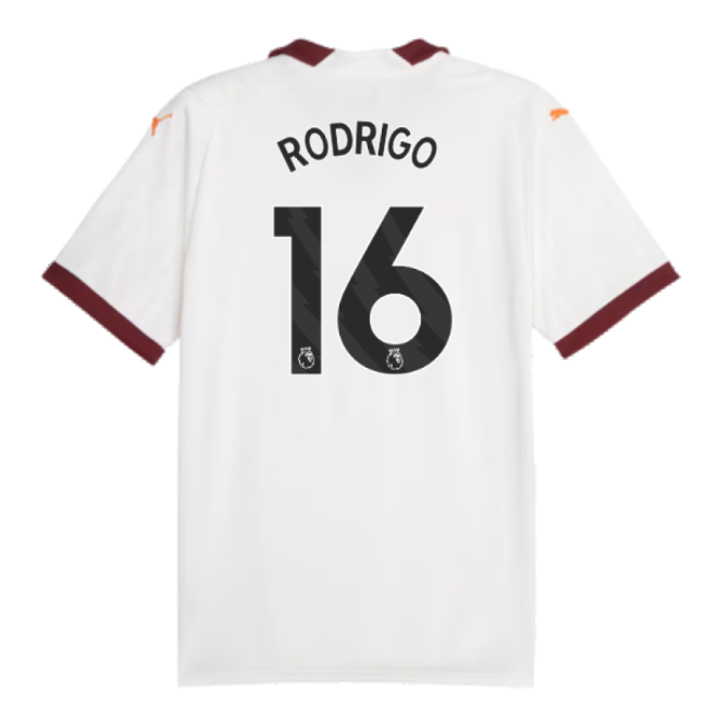 2023-2024 Man City Away Shirt (RODRIGO 16)-Football Jersey Hub