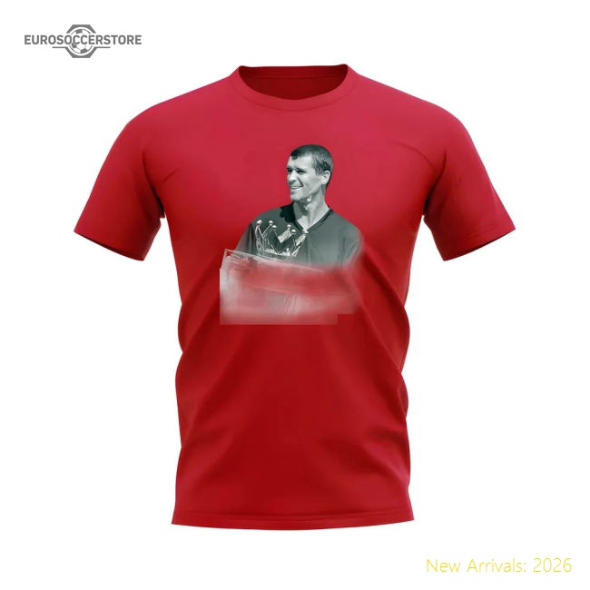 Roy Keane Manchester United Legend T-Shirt (Red)-Football Jersey Hub