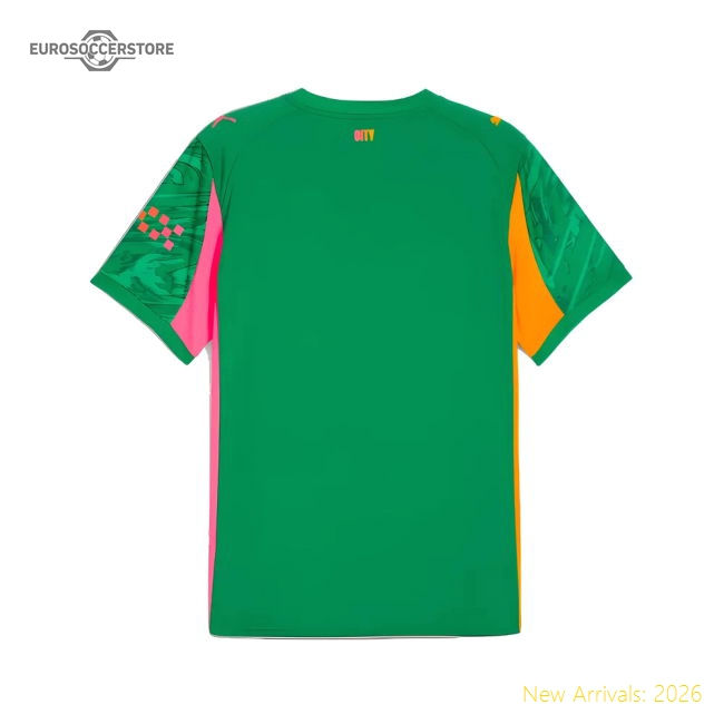 2025-2026 Man City Goalkeeper Away Shirt (Green) (Ederson M. 31)-Football Jersey Hub