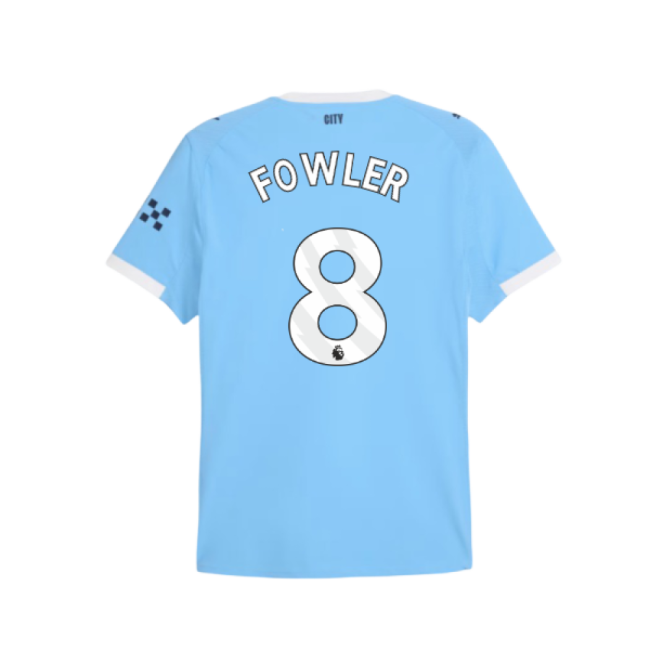 2025-2026 Man City Authentic Home Shirt (Fowler 8)-Football Shirts Shop