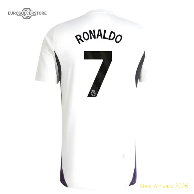 2025-2026 Man Utd Training Jersey (White) (Ronaldo 7)-Football Jersey Hub