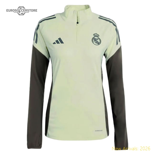 2025-2026 Real Madrid Training Top (Almost Lime) - Womens-BuySoccerJersey Hub