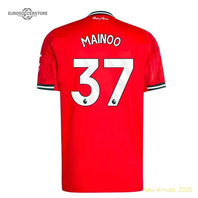 2025-2026 Man Utd Home Shirt (Mainoo 37)-Football Jersey Hub