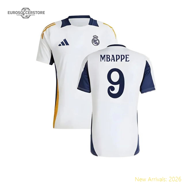 2024-2025 Real Madrid Training Shirt (White) (Mbappe 9)-PitchVibe Kits