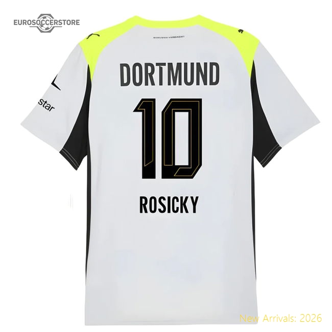 Borussia Dortmund 2025-2026 Away Uniform Football Football Top-Jersey Chest: 2026 World Cup Soccer Kits