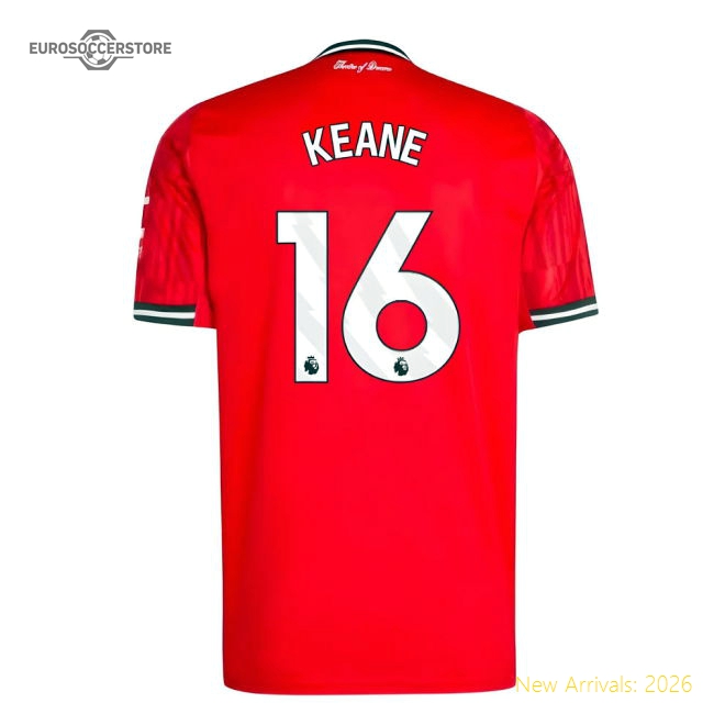 2025-2026 Man Utd Home Shirt (Keane 16)-Football Jersey Hub