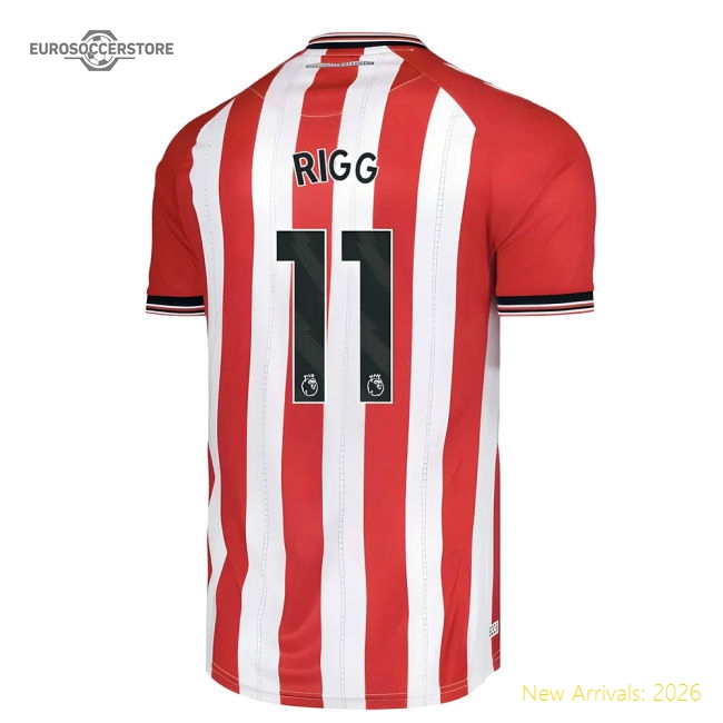 2025-2026 Sunderland Home Shirt (Rigg 11)-Football Shirts Shop